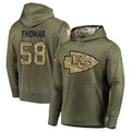Cooneas KC.Chiefs #58 Derrick Thomas Player Salute to Service Limited Olive Hoodies Stitched Jerseys