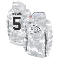 Cooneas KC.Chiefs #5 Mansoor Delane Player Arctic Camo Salute to Service Hoodies Limited Game Stitched Jerseys