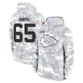 Cooneas KC.Chiefs #65 Trey Smith Player Arctic Camo Salute to Service Hoodies Limited Game Stitched Jerseys