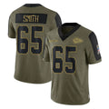 Cooneas KC.Chiefs #65 Trey Smith Player Olive Salute To Service Limited Game Stitched Jerseys