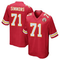 Cooneas KC.Chiefs #71 Josh Simmons Player Red Home Game Stitched Jerseys