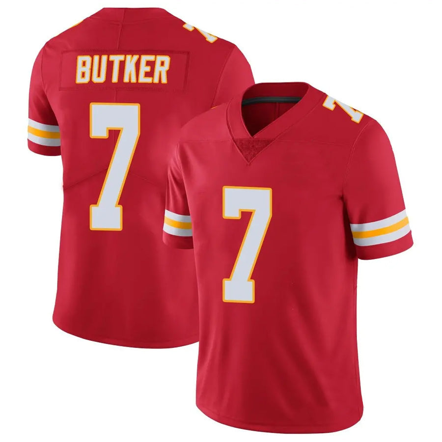 Cooneas KC.Chiefs #7 Harrison Butker Player Red Vapor Limited Stitched Jerseys