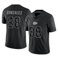 Cooneas KC.Chiefs #88 Tony Gonzalez Player Black Limited Reflective Game Stitched Jerseys