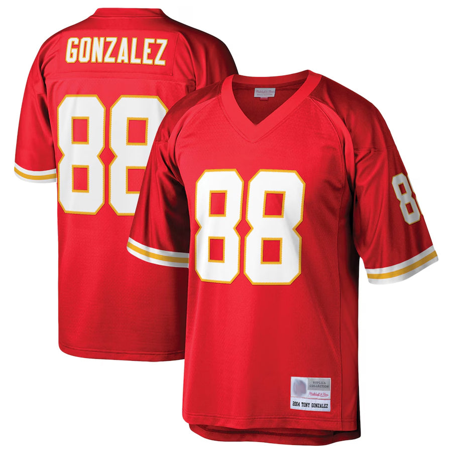 Cooneas KC.Chiefs #88 Tony Gonzalez Player Mitchell & Ness Red Legacy Football Jerseys