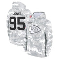 Cooneas KC.Chiefs #95 Chris Jones Player Arctic Camo Salute to Service Hoodies Stitched Jerseys