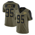 Cooneas KC.Chiefs #95 Chris Jones Player Olive Salute To Service Limited Game Stitched Jerseys