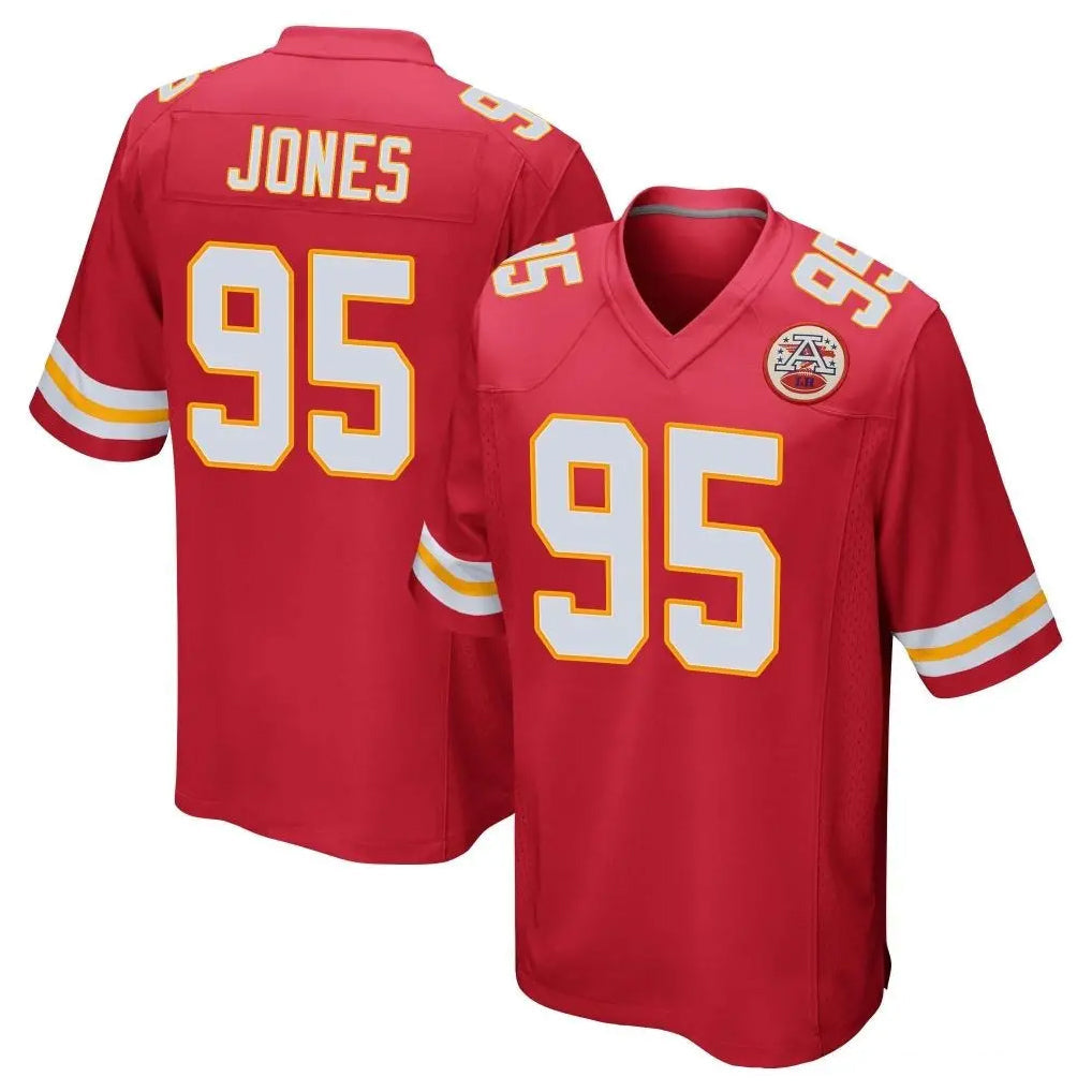 Cooneas KC.Chiefs #95 Chris Jones Player Red Home Game Stitched Jerseys