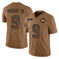 Cooneas KC.Chiefs #9 Kenneth Walker III Player Brown Salute To Service Limited Stitched Jerseys