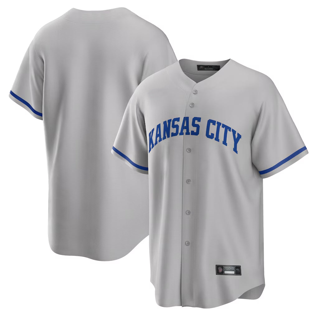 Cooneas KC.Royals Gray Game Home Blank Player Stitched Jerseys