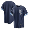 Cooneas KC.Royals Navy City Connect Home Game Blank Player Stitched Jerseys