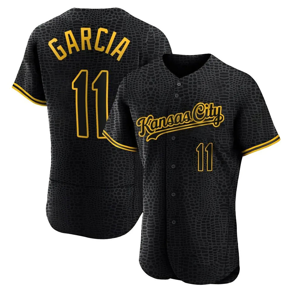 Cooneas KC.Royals #11 Maikel Garcia Player Black Snake Skin City Limited Elite Stitched Jerseys