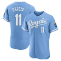 Cooneas KC.Royals #11 Maikel Garcia Player Light Blue Alt Limited Elite Home Stitched Jerseys