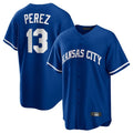 Cooneas KC.Royals #13 Salvador Perez Player Royal Game Home Stitched Jerseys