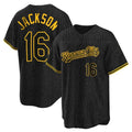 Cooneas KC.Royals #16 Bo Jackson Player Black Snake Skin City Game Stitched Jerseys