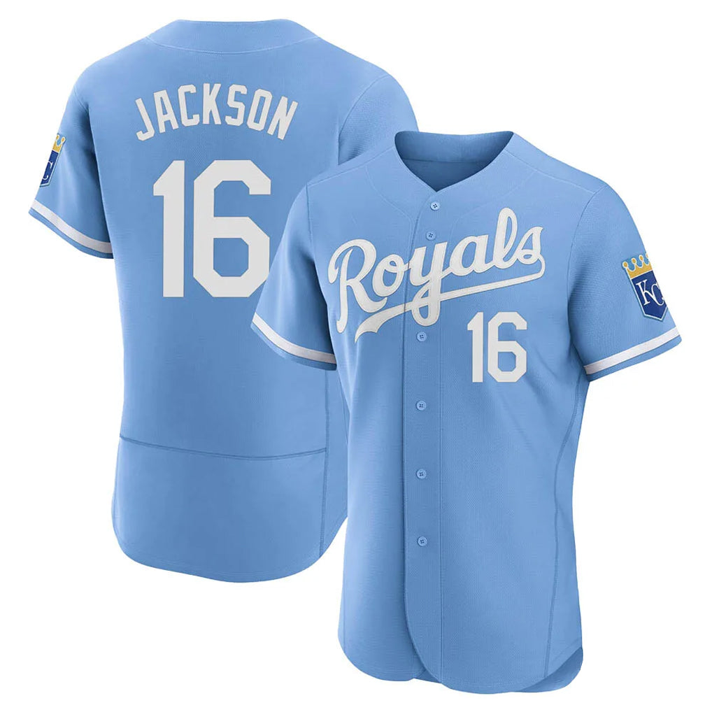 Cooneas KC.Royals #16 Bo Jackson Player Light Blue Alt Limited Elite Home Stitched Jerseys