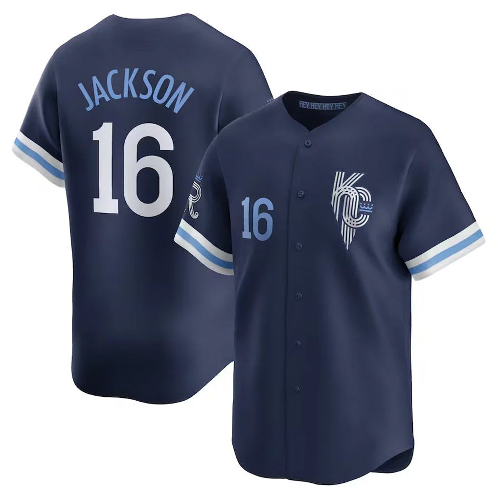 Cooneas KC.Royals #16 Bo Jackson Player Navy City Connect Limited Home Stitched Jerseys