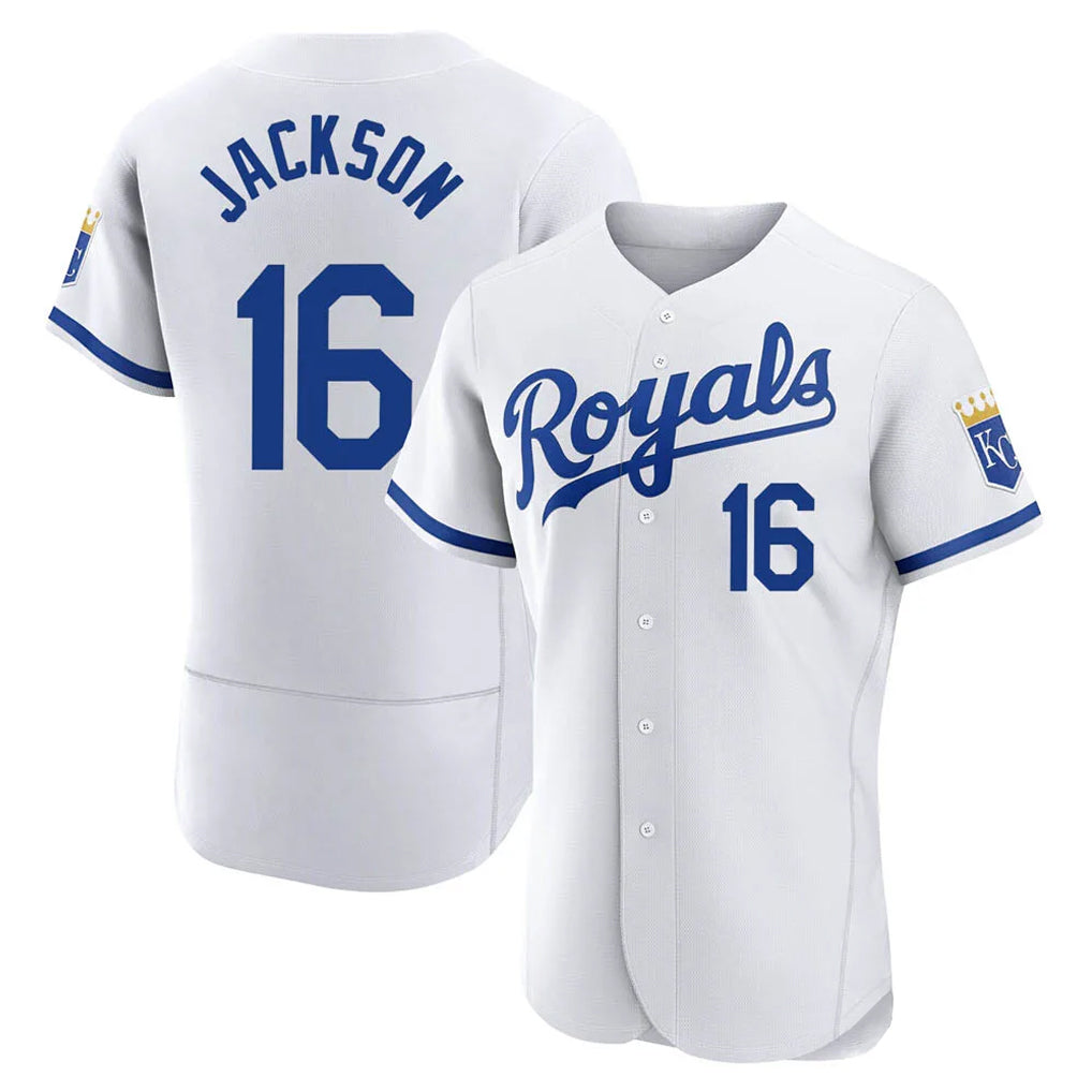 Cooneas KC.Royals #16 Bo Jackson Player White Limited Elite Home Game Stitched Jerseys
