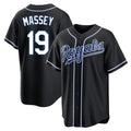 Cooneas KC.Royals #19 Michael Massey Player Black Carbon Fashion Home Game Stitched Jerseys