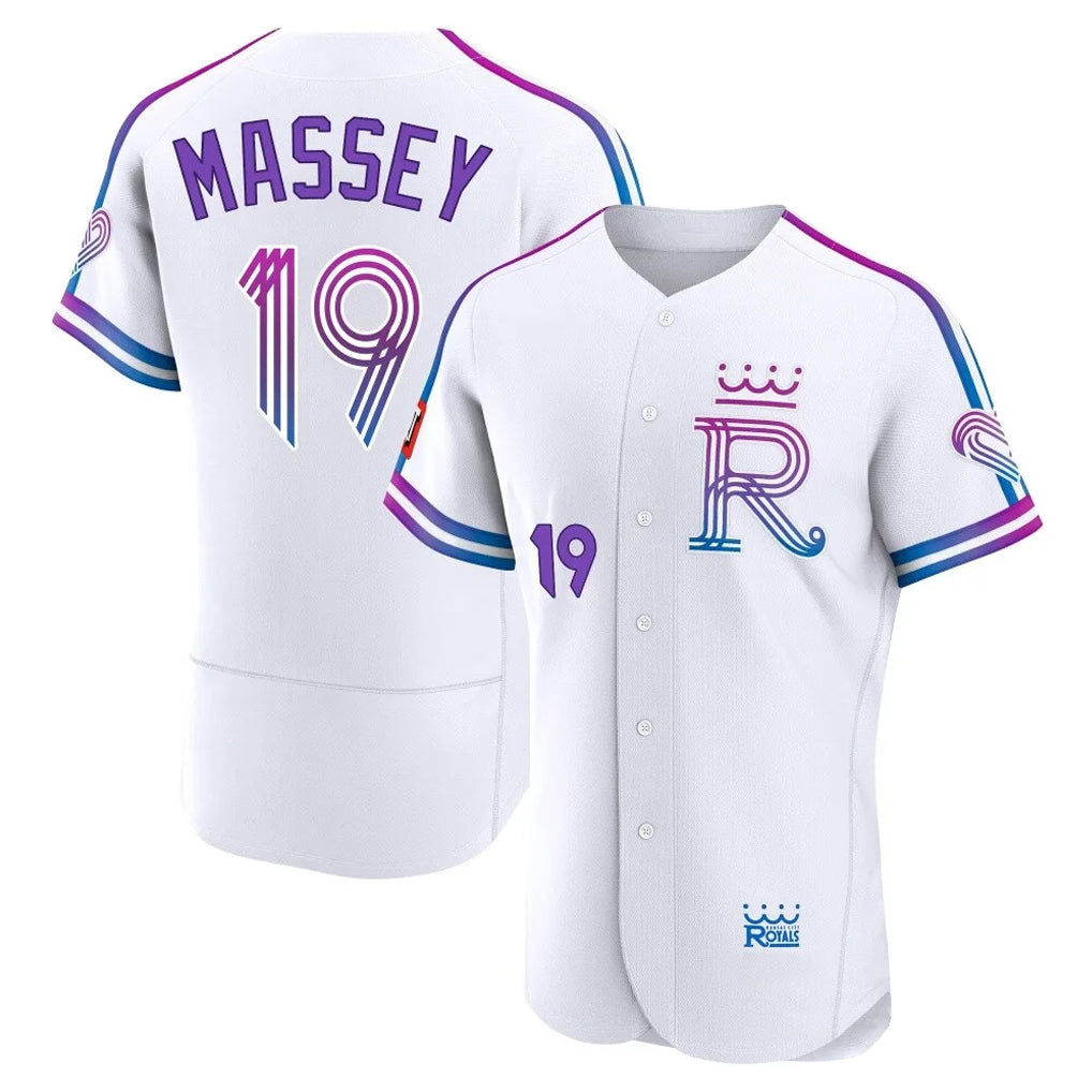 Cooneas KC.Royals #19 Michael Massey Player White 2026 City Connect Limited Elite Home Stitched Jerseys