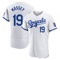 Cooneas KC.Royals #19 Michael Massey Player White Limited Elite Home Game Stitched Jerseys