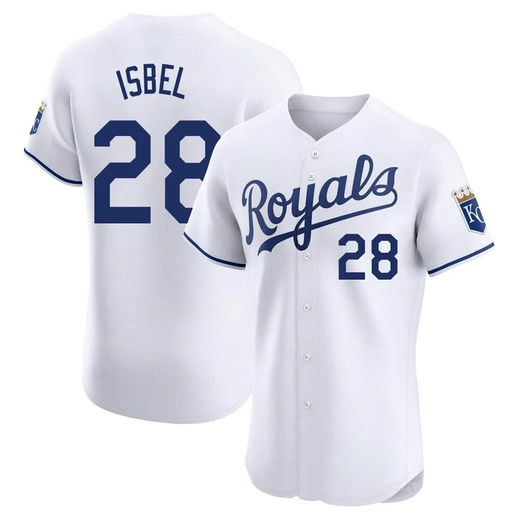Cooneas KC.Royals #28 Kyle Isbel Player White Alt Limited Elite Home Stitched Jerseys