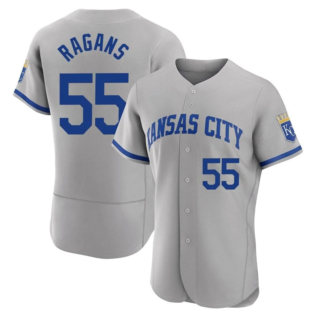 Cooneas KC.Royals #55 Cole Ragans Player Gray Limited Elite Home Game Stitched Jerseys