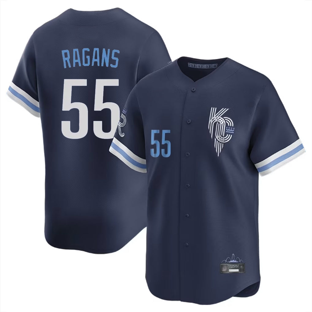 Cooneas KC.Royals #55 Cole Ragans Player Navy City Connect Limited Home Stitched Jerseys