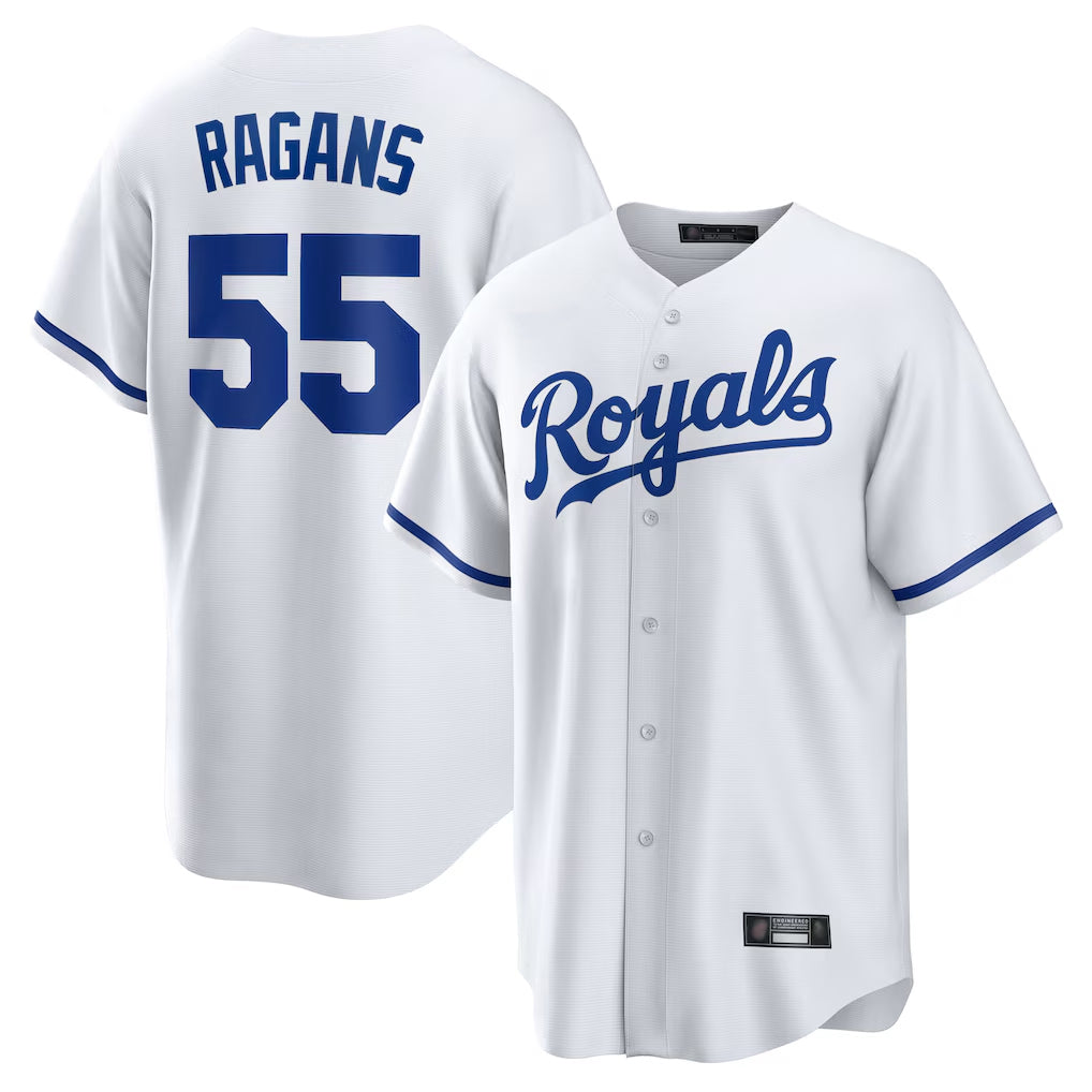 Cooneas KC.Royals #55 Cole Ragans Player White Home Game Stitched Jerseys