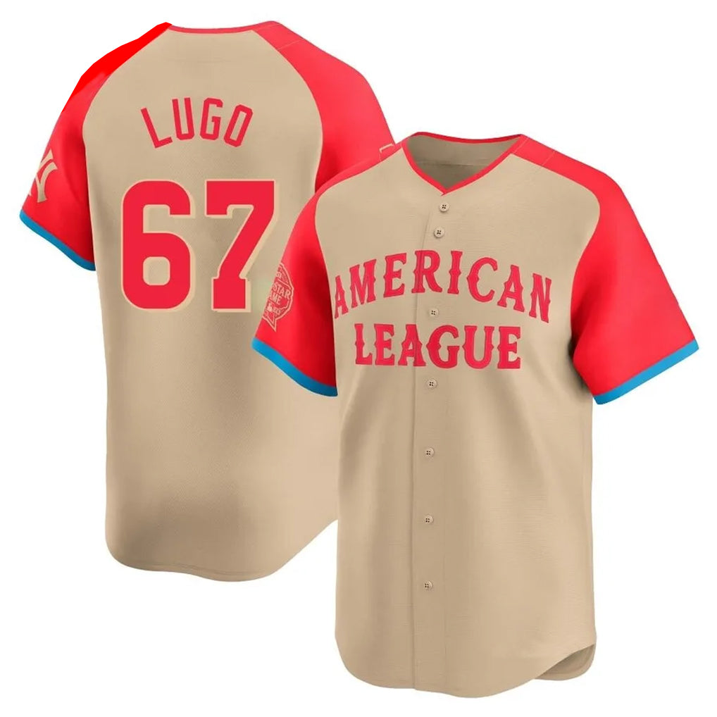 Cooneas KC.Royals #67 Seth Lugo Player Cream American League All-Star Game Limited Home Stitched Jerseys
