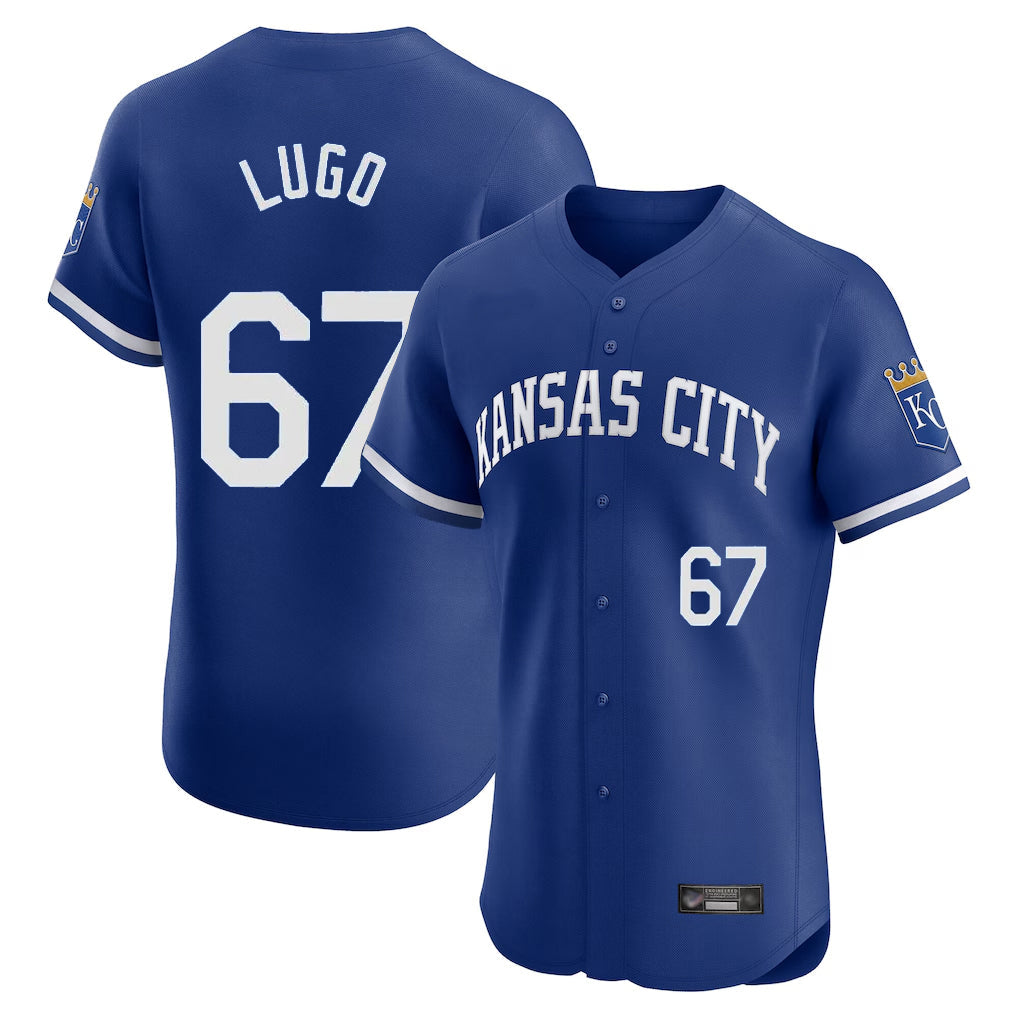 Cooneas KC.Royals #67 Seth Lugo Player Royal Limited Elite Home Game Stitched Jerseys