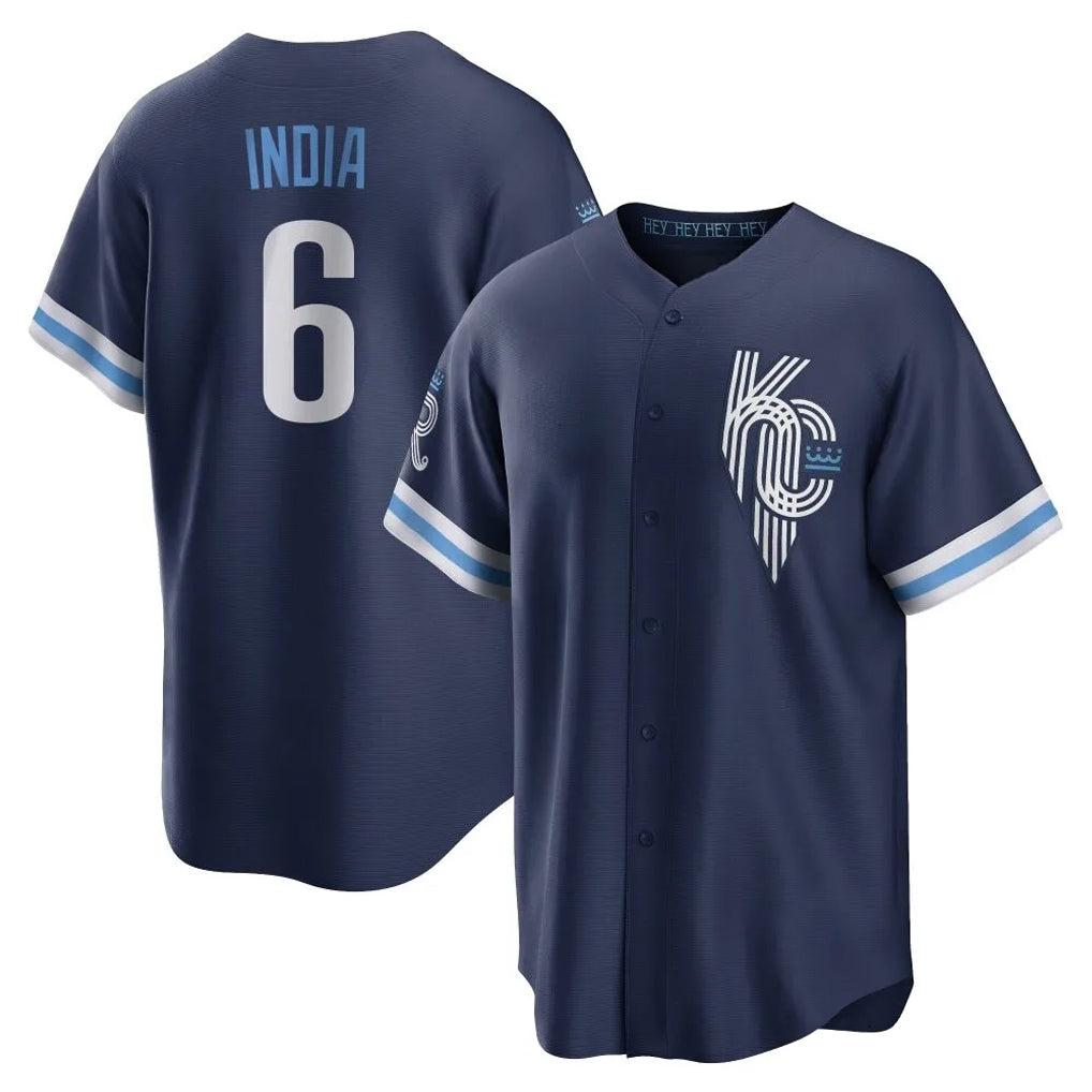 Cooneas KC.Royals #6 Jonathan India Player Navy City Connect Home Game Stitched Jerseys