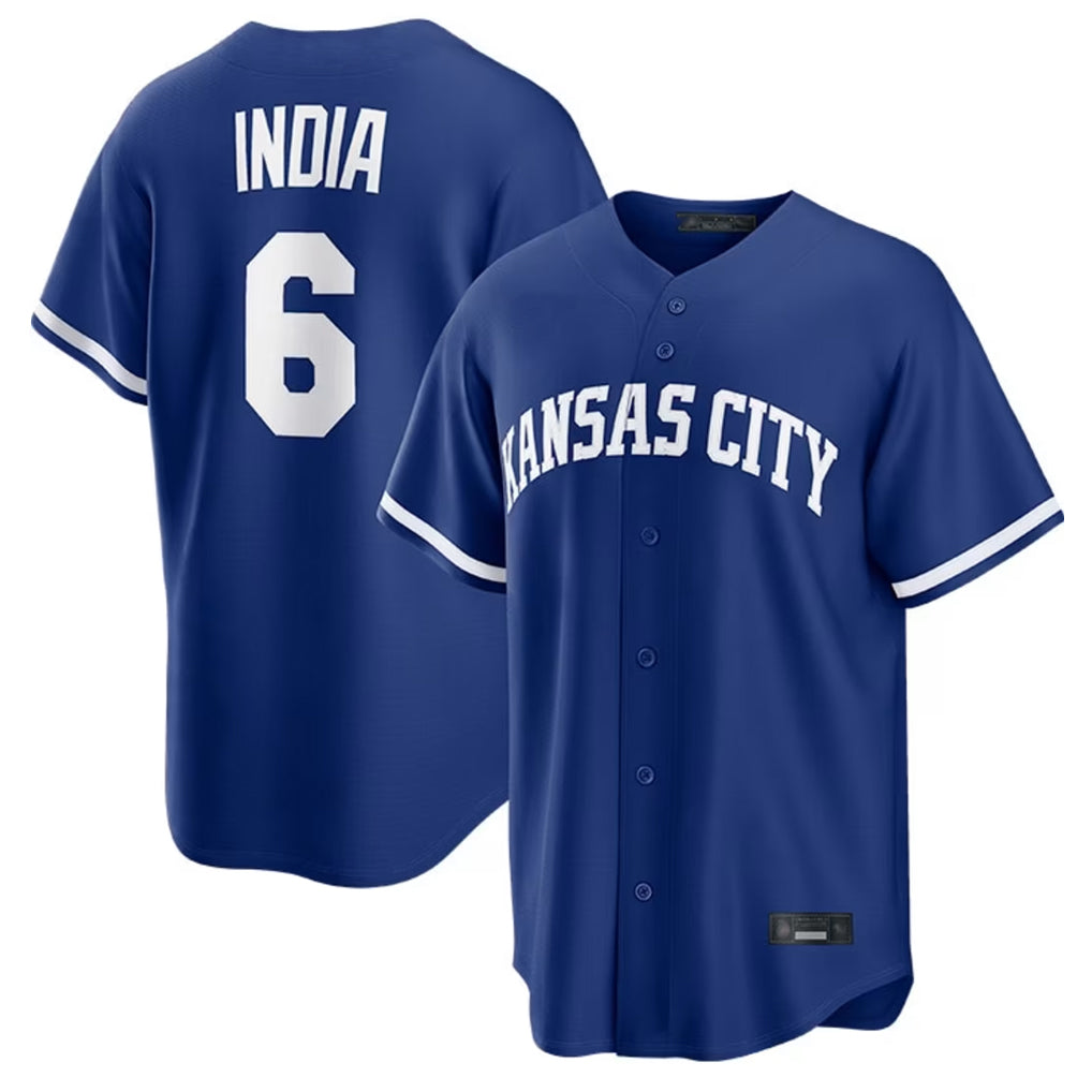 Cooneas KC.Royals #6 Jonathan India Player Royal Game Home Stitched Jerseys