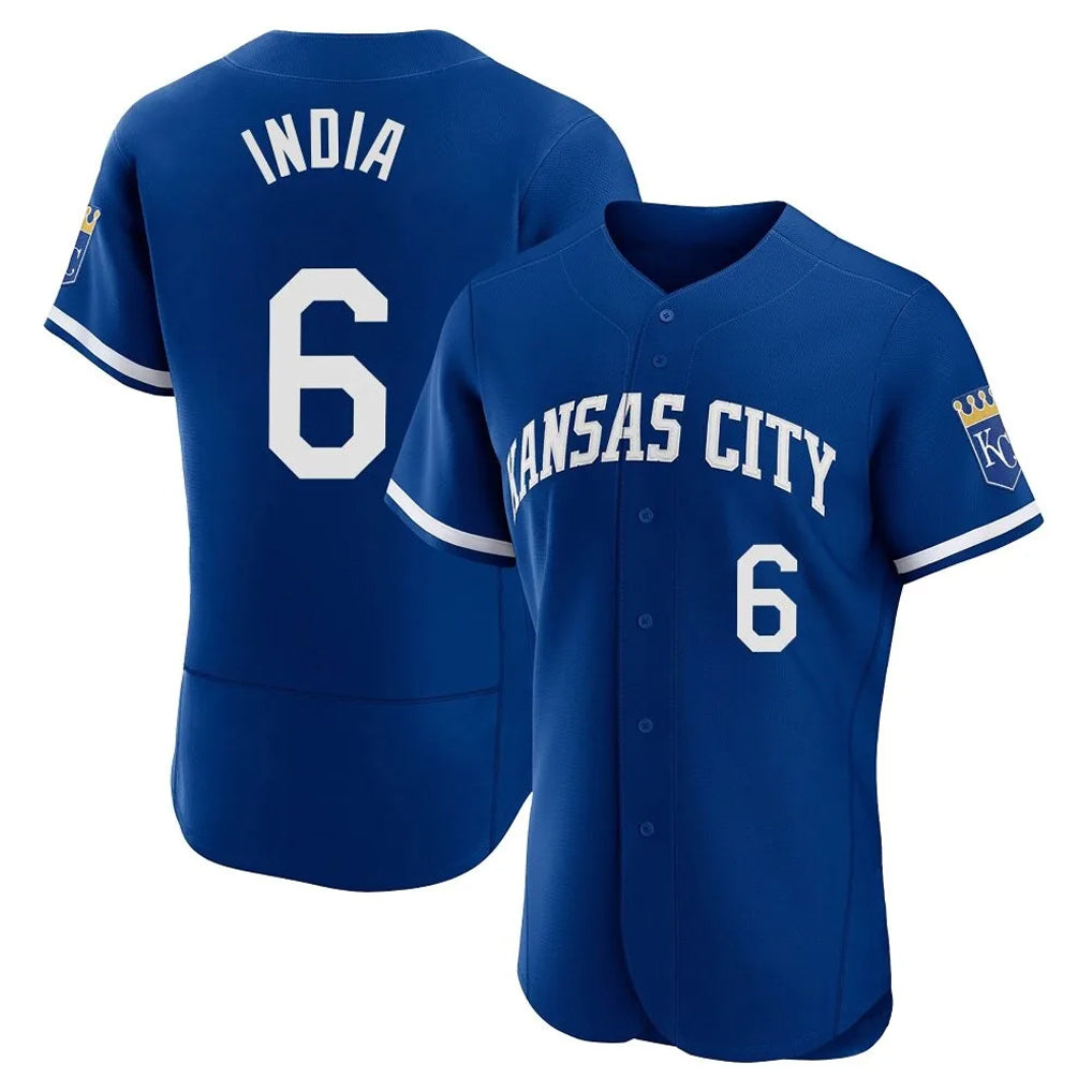 Cooneas KC.Royals #6 Jonathan India Player Royal Limited Elite Home Stitched Jerseys
