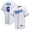 Cooneas KC.Royals #6 Jonathan India Player White Home Game Stitched Jerseys