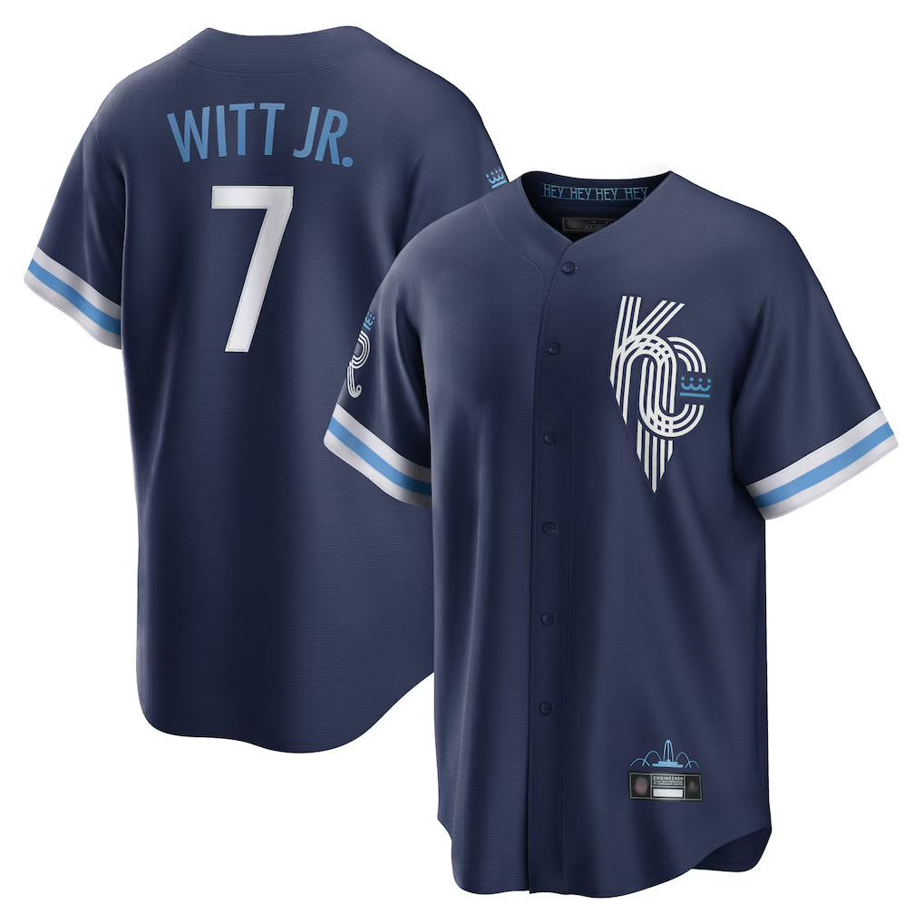 Cooneas KC.Royals #7 Bobby Witt Jr. Player Navy City Connect Home Game Stitched Jerseys