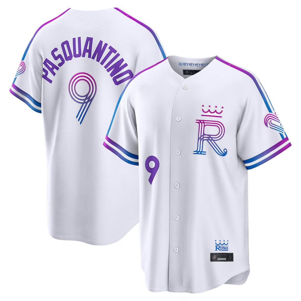 Cooneas KC.Royals #9 Vinnie Pasquantino Player White 2026 City Connect Limited Home Stitched Jerseys