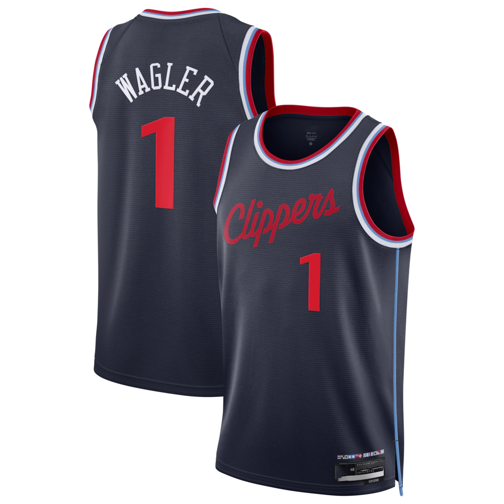 Cooneas LA.Clippers #1 Keaton Wagler Navy Swingman Stitched Jerseys - Icon Edition
