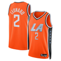 Cooneas LA.Clippers #2 Kawhi Leonard Orange 2025-2026 Swingman Stitched Jerseys - City Edition