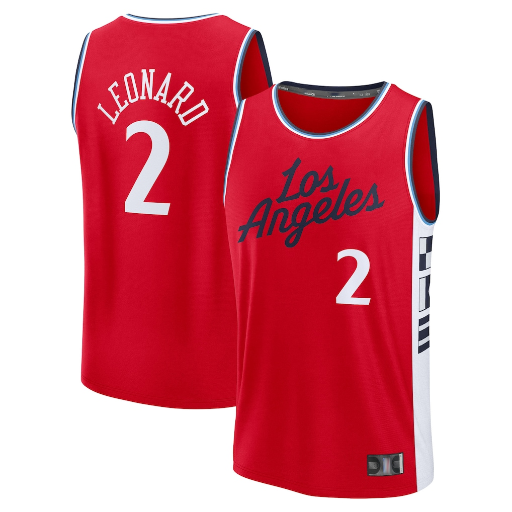 Cooneas LA.Clippers #2 Kawhi Leonard Red Fast Break Replica Player Stitched Jerseys- Statement Edition