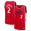 Cooneas LA.Clippers #2 Kawhi Leonard Red Fast Break Replica Player Stitched Jerseys- Statement Edition