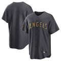 Cooneas LA.Angels Charcoal Game All-Star Blank Player Stitched Jerseys