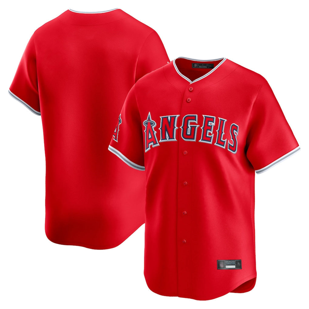 Cooneas LA.Angels Red Home Limited Blank Player Stitched Jerseys