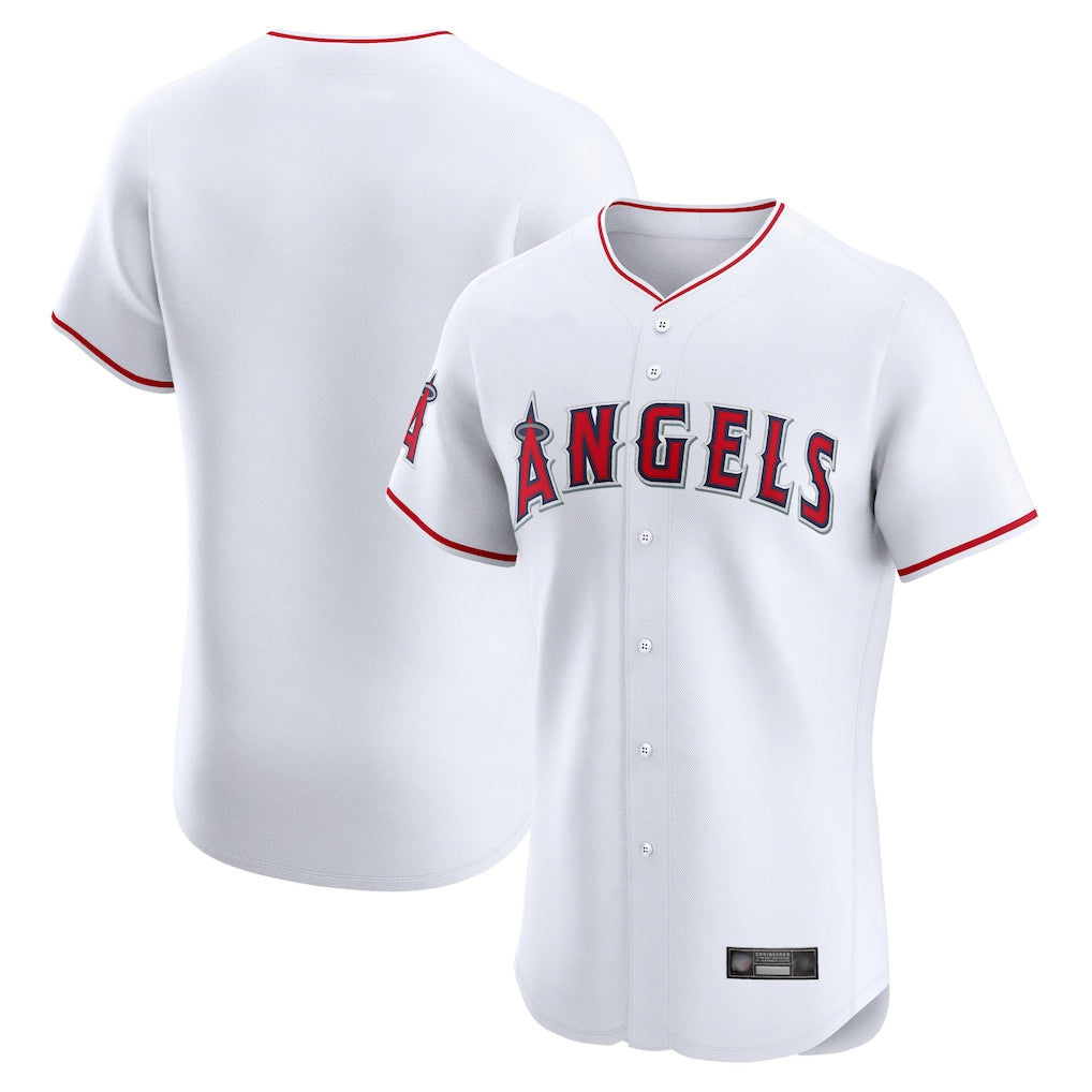 Cooneas LA.Angels White Limited Elite Home Blank Player Stitched Jerseys