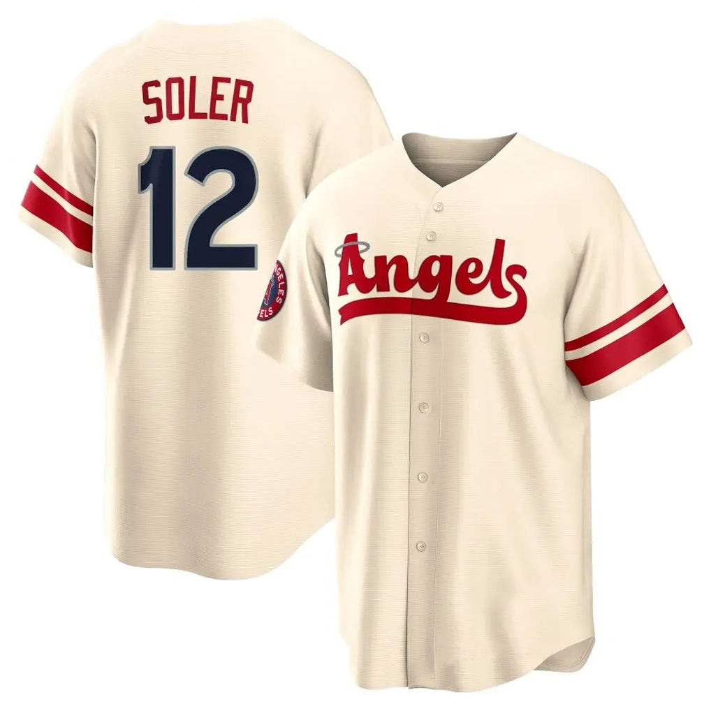 Cooneas LA.Angels #12 Jorge Soler Player Cream City Connect Home Stitched Jerseys