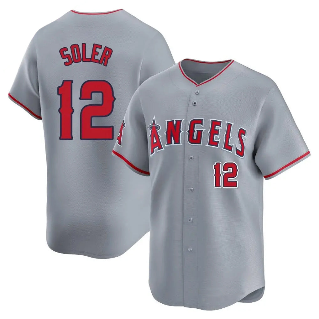Cooneas LA.Angels #12 Jorge Soler Player Gray Home Limited Stitched Jerseys