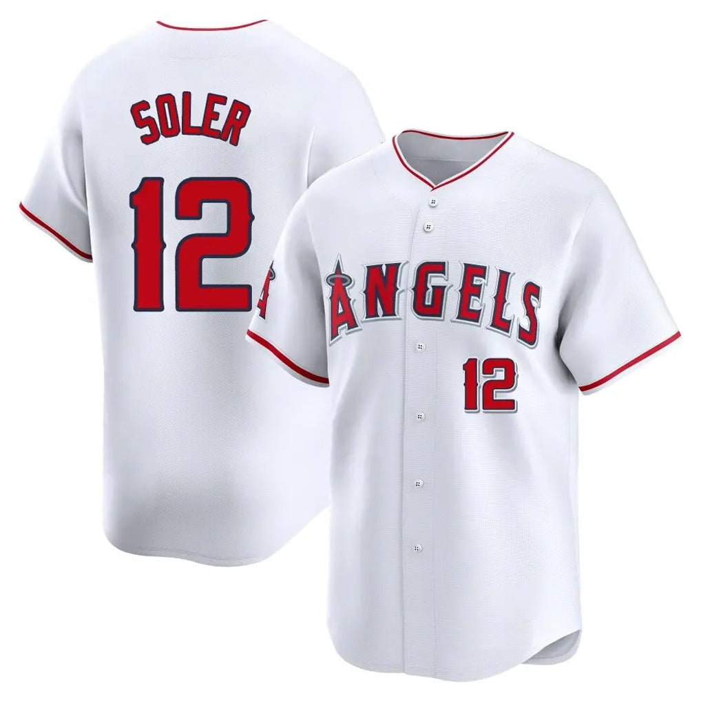Cooneas LA.Angels #12 Jorge Soler Player White Limited Home Stitched Jerseys
