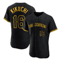 Cooneas LA.Angels #16 Yusei Kikuchi Player Black Snake Skin City Limited Elite Home Stitched Jerseys