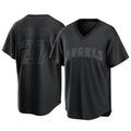 Cooneas LA.Angels #27 Mike Trout Player Black Pitch Fashion T-shirt Stitched Jerseys