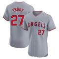 Cooneas LA.Angels #27 Mike Trout Player Gray Home Limited Elite Stitched Jerseys