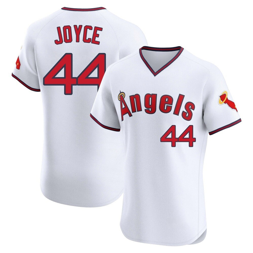 Cooneas LA.Angels #44 Ben Joyce Player White T-shirt Home Limited Elite Stitched Jerseys
